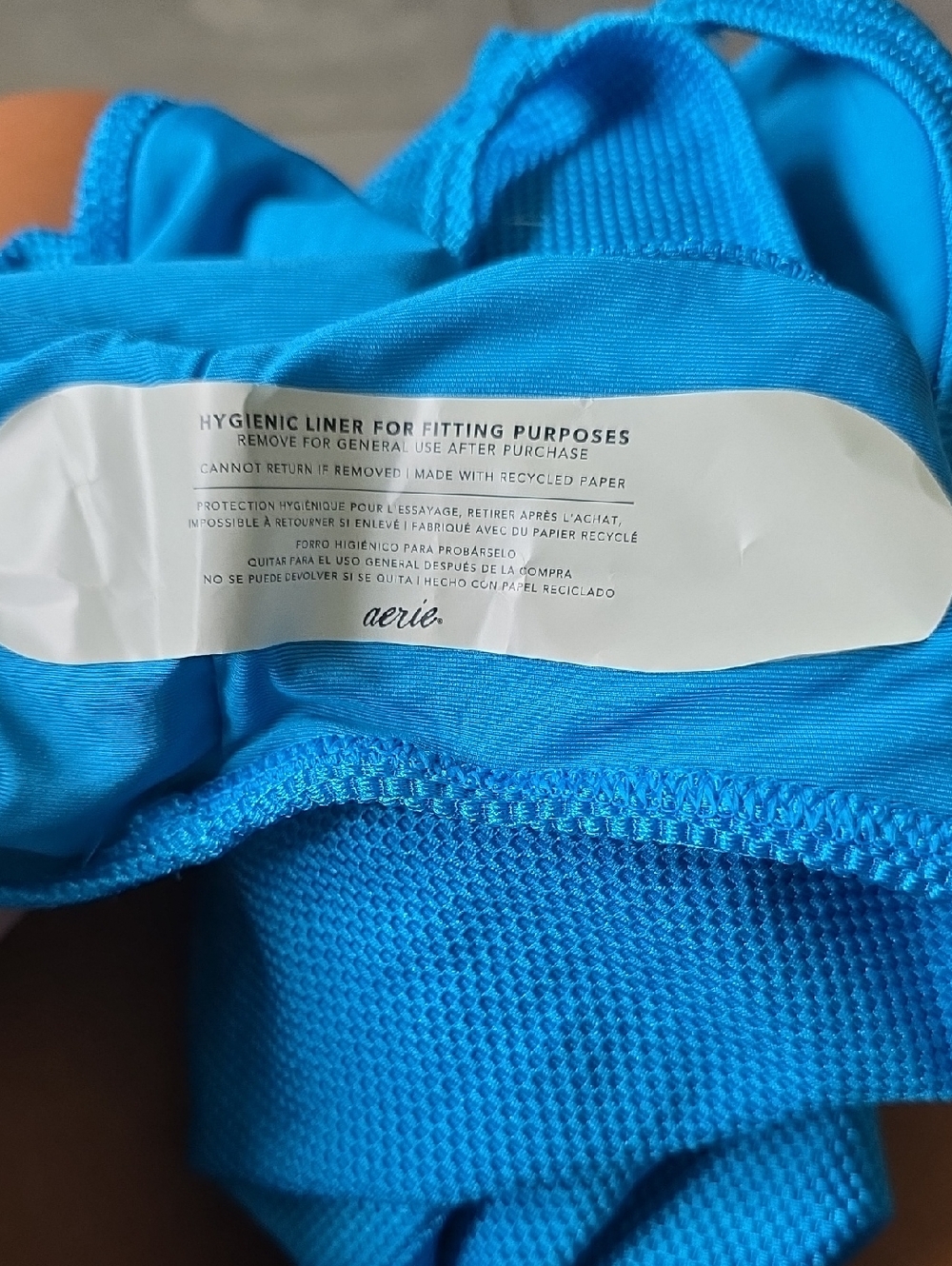 Aerie Bright Blue Women's One-Piece Swimsuit with Crisscross Adjustable Back - Picture 6 of 6